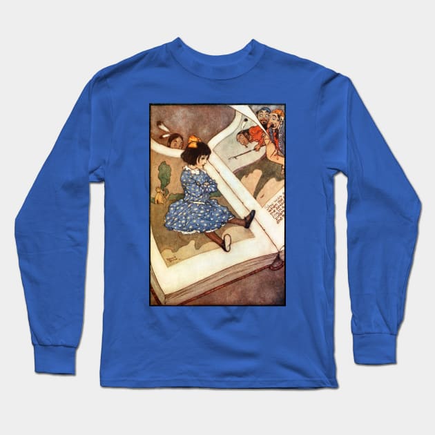 The Little Girl in a Book - Edmund Dulac Long Sleeve T-Shirt by forgottenbeauty